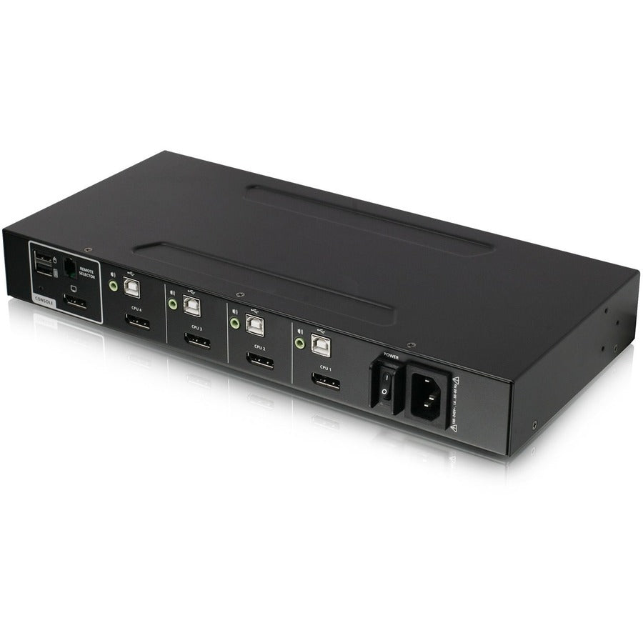 IOGEAR 4-Port Single View DisplayPort/HDMI Secure KVM Switch w/Audio — GCS1414TAA4-UN