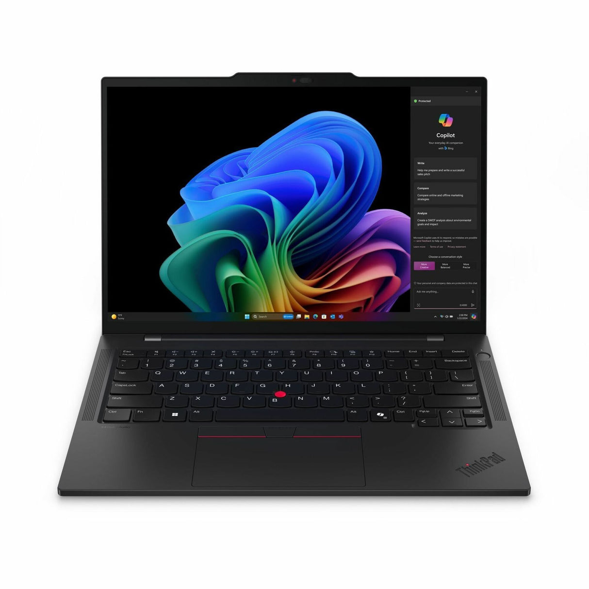 Lenovo ThinkPad T14s Gen 6 21N1002DUS 14" Copilot+ PC Notebook - WUXGA - Qualcomm Snapdragon X Plus X1P-42-100 - 16 GB - 512 GB SSD - English Keyboard - Black — 21N1002DUS