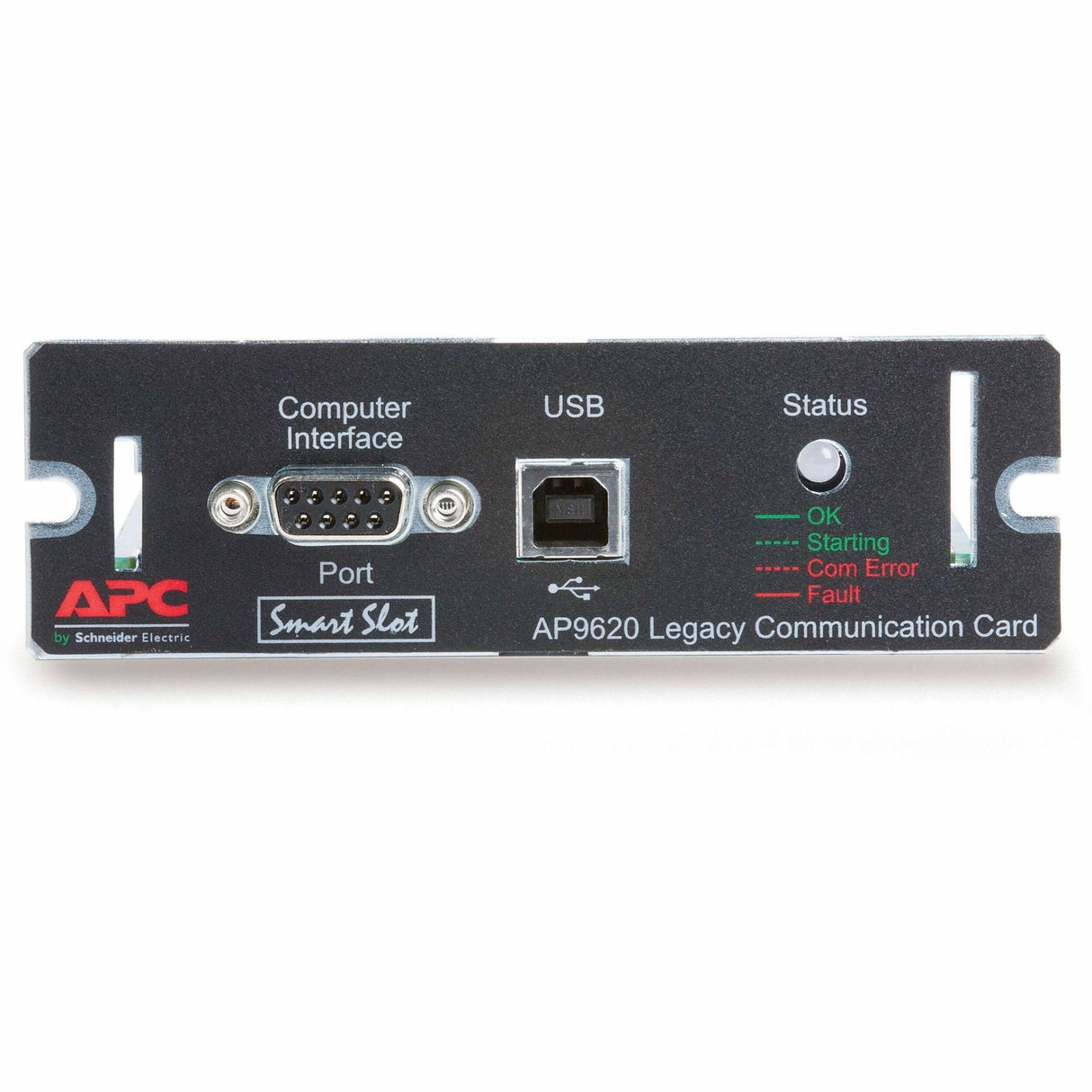 Protocol translation to UPS-Link, Management Options, Legacy Communications SmartSlot Card, UPS support for UPSLink protocol serial communications — AP9620