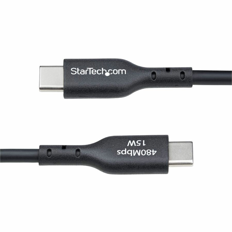 StarTech.com 6ft (1.8m) USB-A to USB-C Charging Cable, Charge & Sync, 3A, USB 2.0, TPE Jacket - Black USB Charging Cord — USB2AC6FBKE