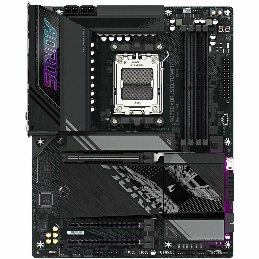 Aorus Ultra Durable X870E AORUS ELITE WIFI7 Gaming Desktop Motherboard - AMD X870E Chipset - Socket AM5 - ATX — X870E A ELITE WIFI7