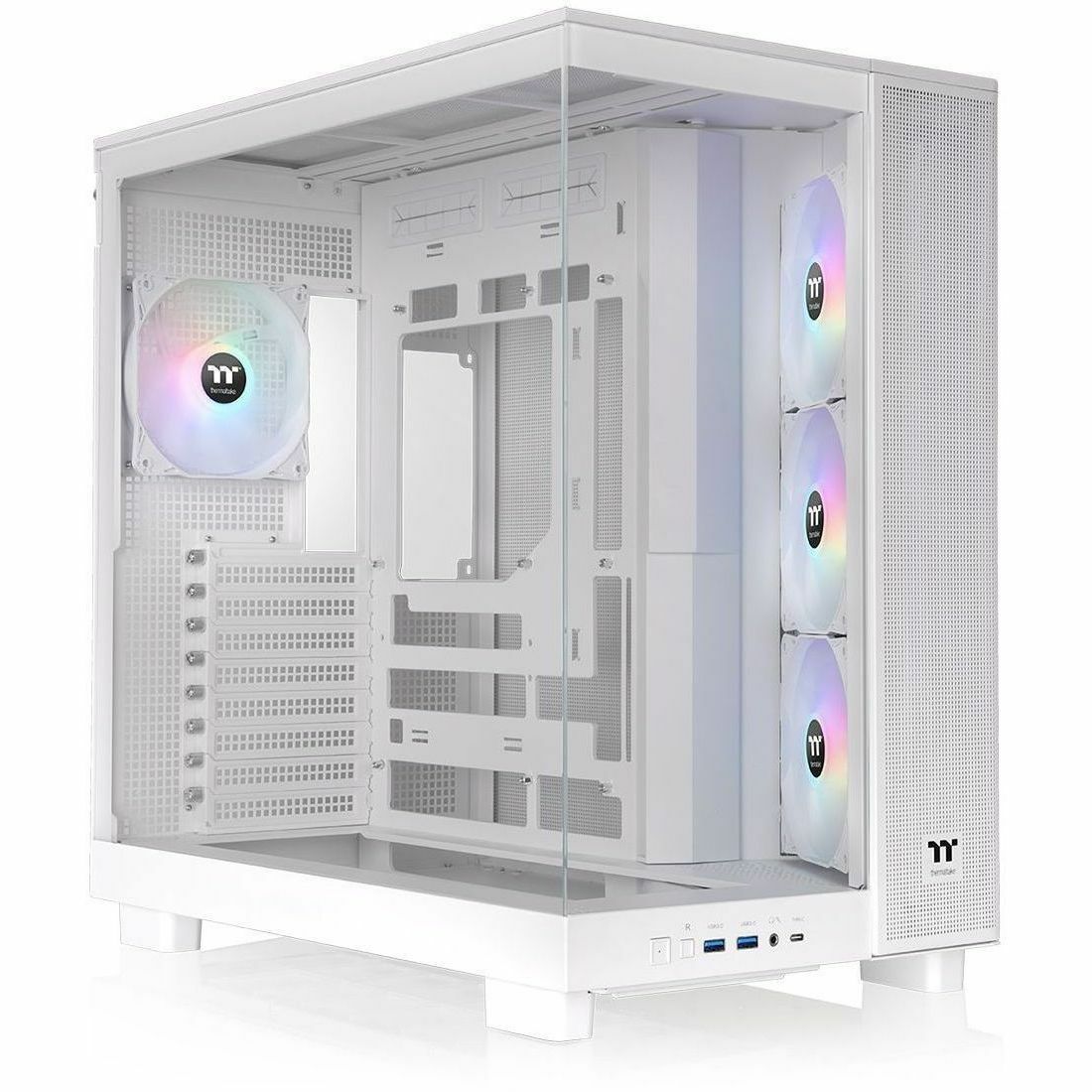 Thermaltake View 380 XL TG ARGB Snow Mid Tower Chassis — CA-11E-00M6WN-00