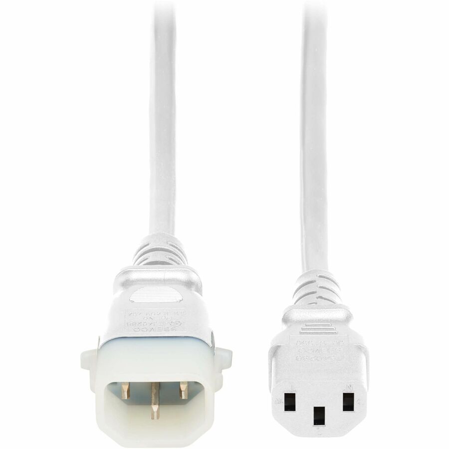 Eaton Tripp Lite Series PDU Power Cords, C13 to P-Lock C14 - Heavy-Duty, 15A, 250V, 14 AWG, 6 ft. (1.8 m), White, 6 Pack — P005-E06-AWH-6