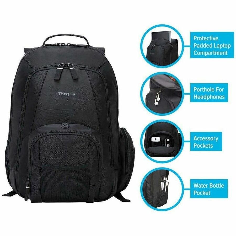Targus Groove CVR600 Carrying Case (Backpack) for 15.4" to 16" Notebook - Black — CVR600
