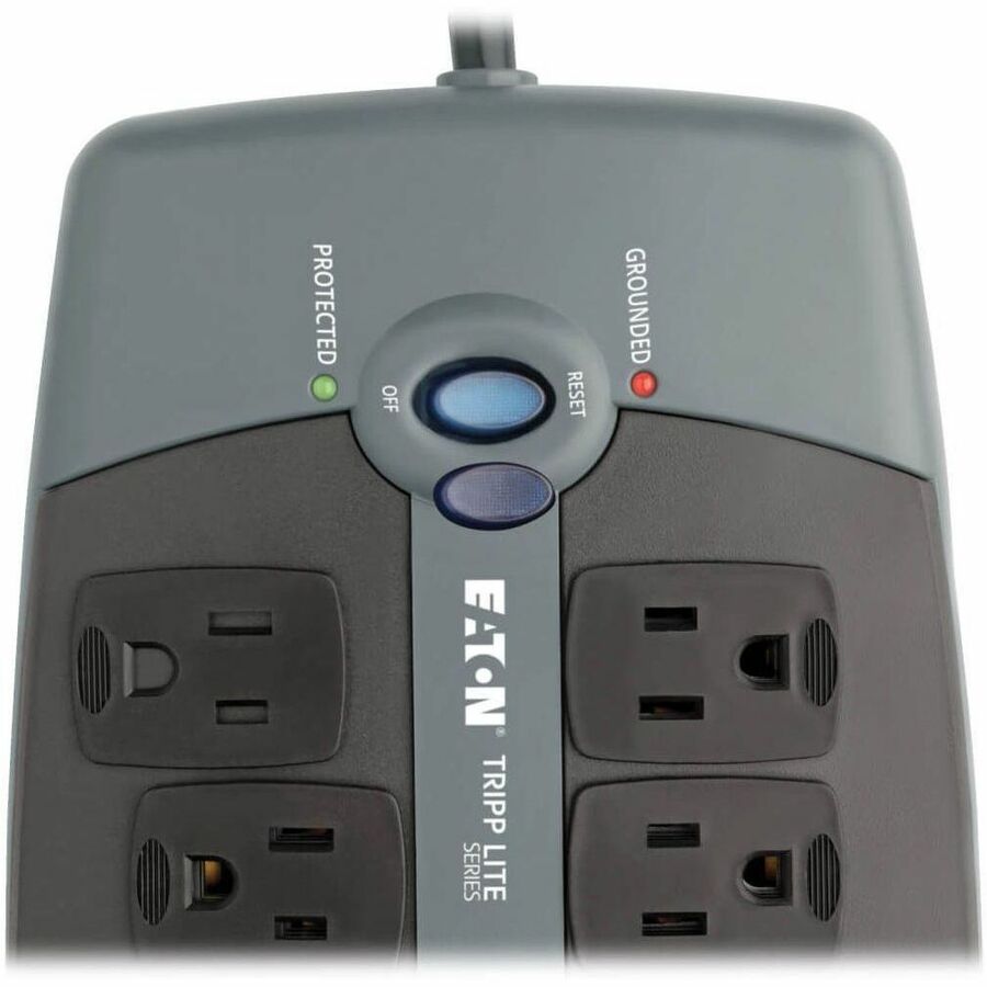 Eaton Tripp Lite Series Protect It! 10-Outlet Surge Protector, 8 ft. (2.43 m) Cord, 3345 Joules, Tel/Modem/Coaxial Protection — TLP1008TELTV