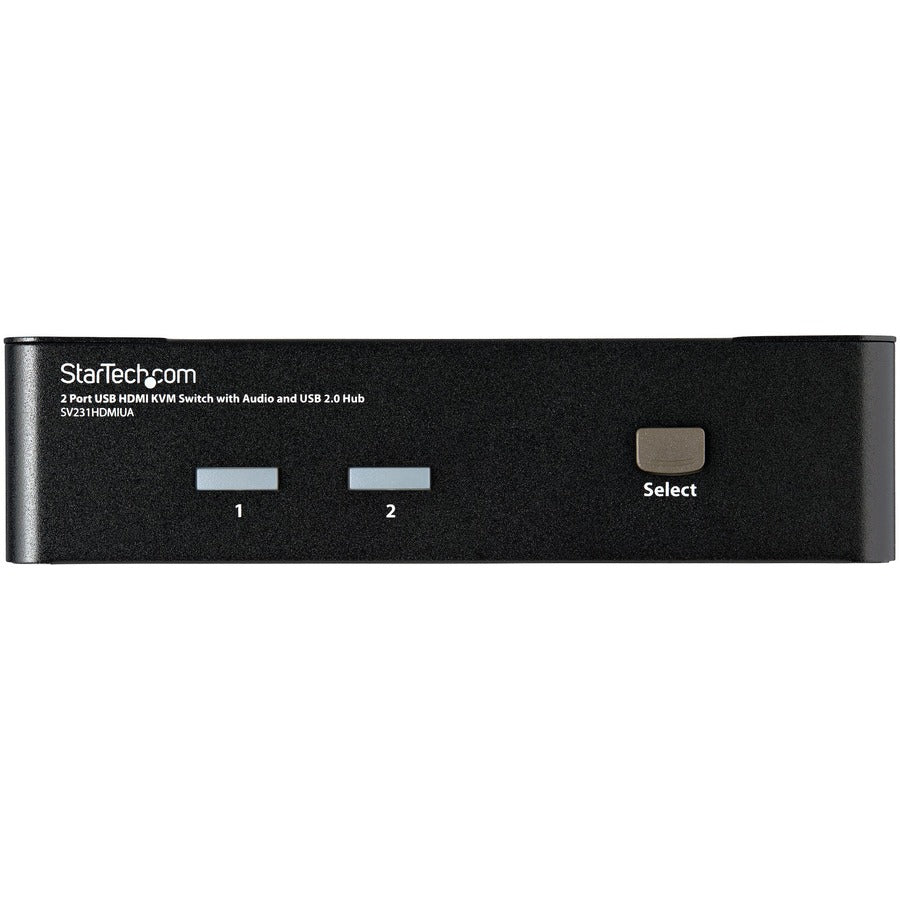 StarTech.com 2 Port USB HDMI KVM Switch w/ Audio & USB 2.0 Hub — SV231HDMIUA