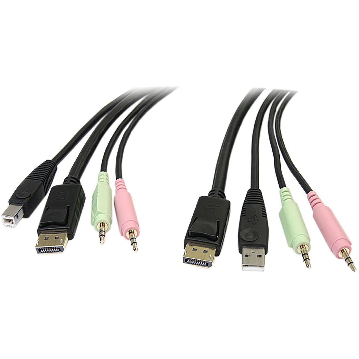 StarTech.com 6 ft 4-in-1 USB DisplayPort KVM Switch Cable — DP4N1USB6