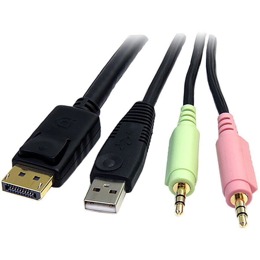 StarTech.com 6 ft 4-in-1 USB DisplayPort KVM Switch Cable — DP4N1USB6