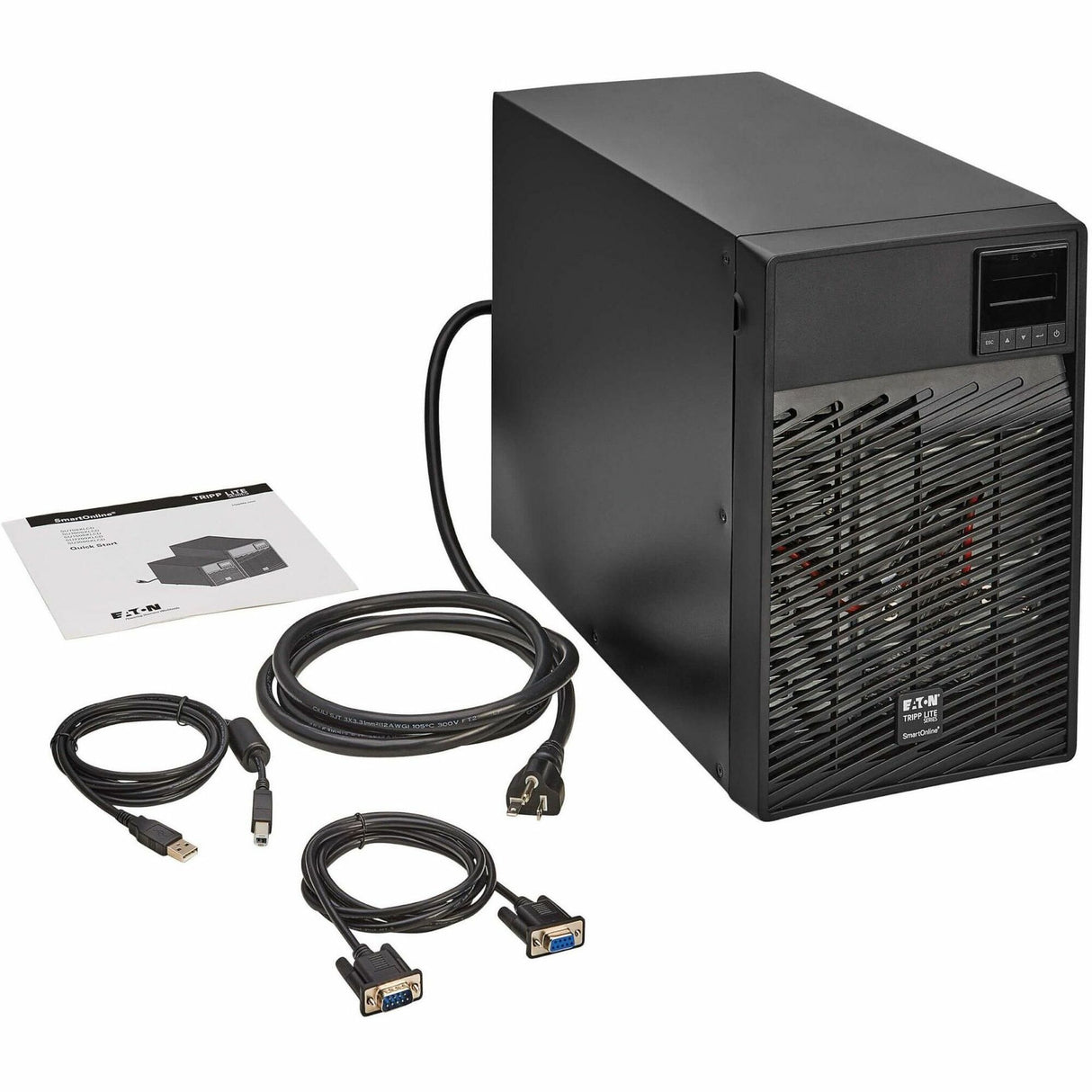 Eaton Tripp Lite Series SmartOnline 1960VA 1770W 120V Double-Conversion UPS - 7 Outlets, Extended Run, Network Card Option, LCD, USB, DB9, Tower — SU2200XLCD