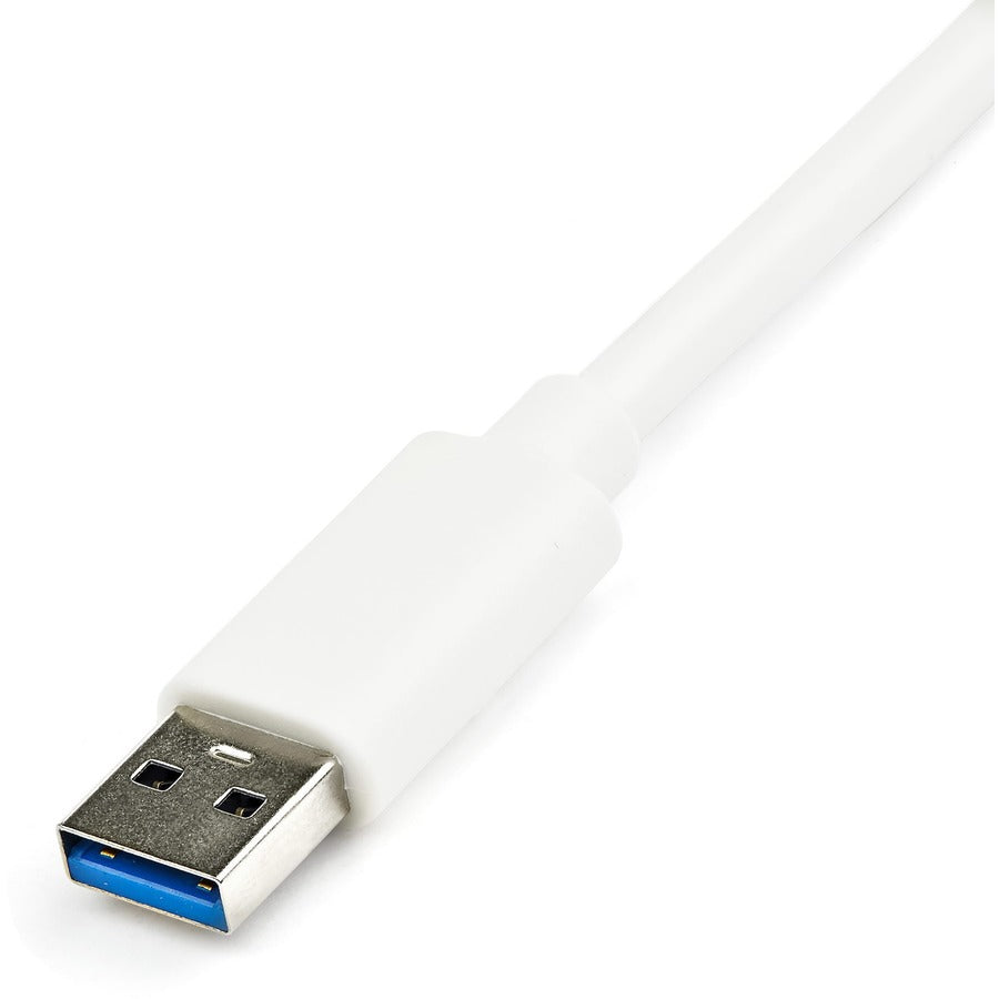 StarTech.com USB 3.0 to Gigabit Ethernet Adapter NIC w/ USB Port - White — USB31000SPTW