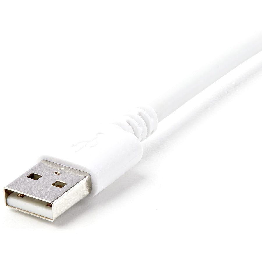 StarTech.com 3m (10ft) Long White Apple�® 8-pin Lightning Connector to USB Cable for iPhone / iPod / iPad — USBLT3MW