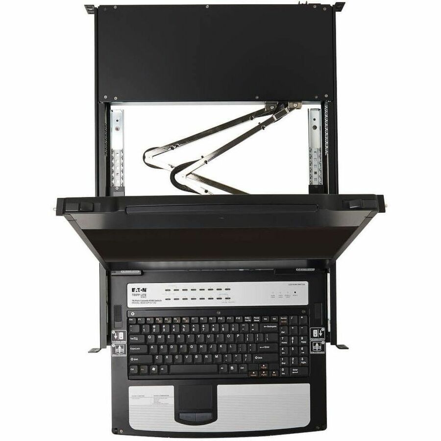 Eaton Tripp Lite Series NetDirector 16-Port DisplayPort KVM Switch Console with 17 in. LCD, Dual Rail, 1U Rack-Mount, TAA — B030-DP16-17D