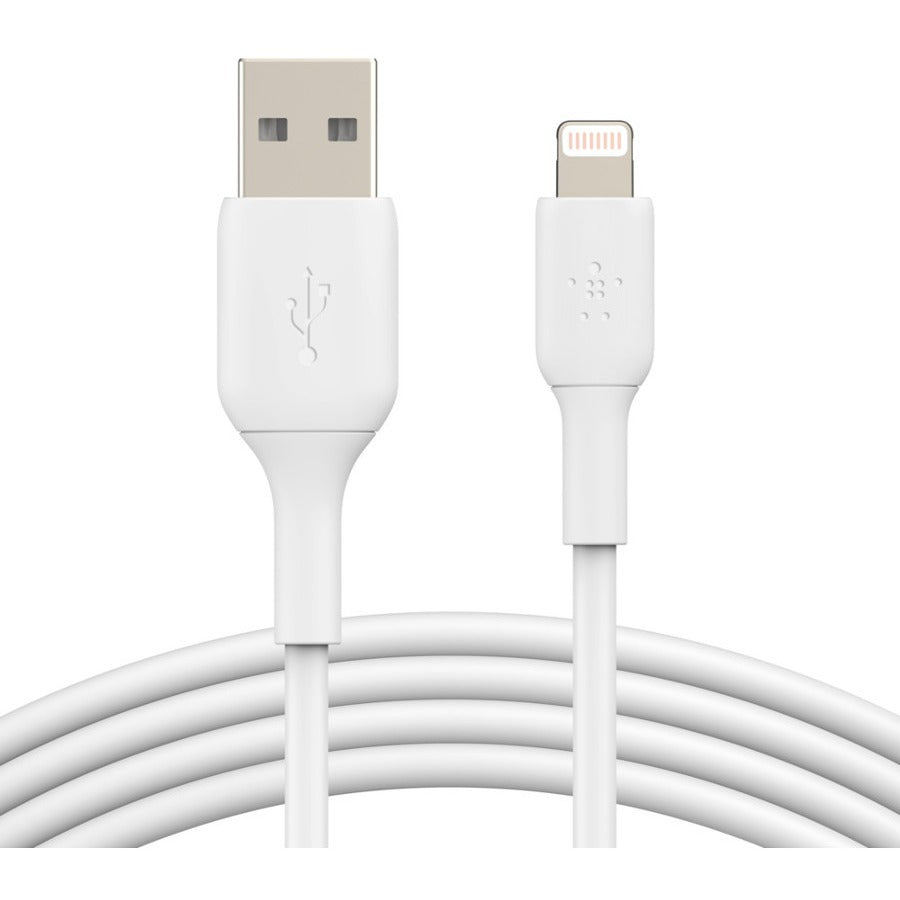 Belkin BoostCharge Lightning to USB-A Cable (2 meter / 6.6 foot, White) — CAA001bt2MWH
