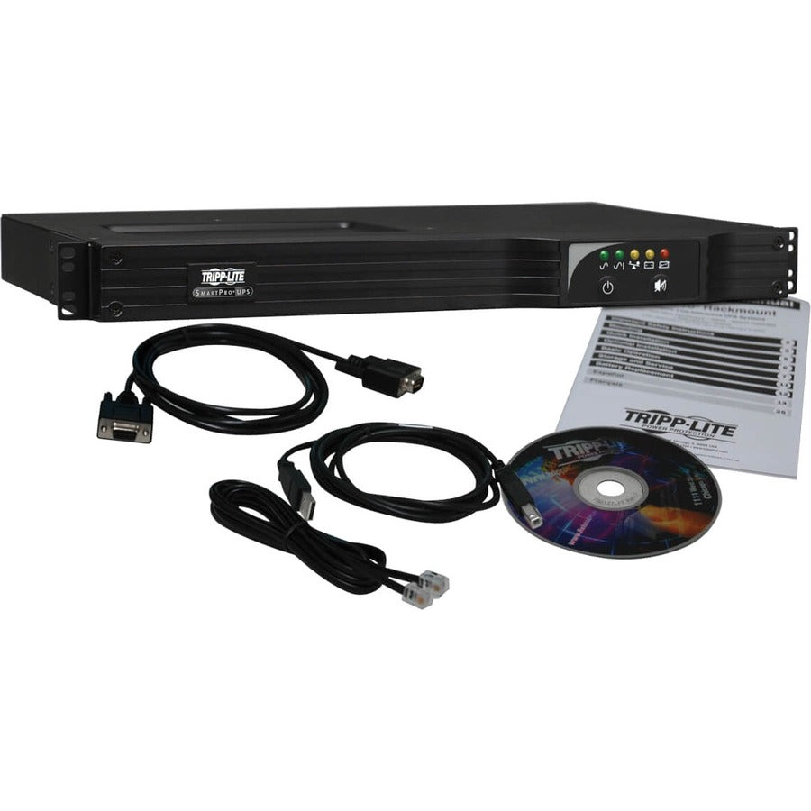 Eaton Tripp Lite Series SmartPro 120V 500VA 300W Line-Interactive UPS, 1U, WEBCARDLX, USB, DB9, 6 Outlets — SMART500RT1UN