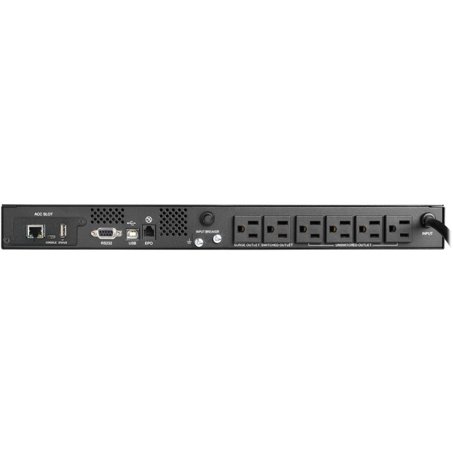 Eaton Tripp Lite Series SmartPro 120V 500VA 300W Line-Interactive UPS, 1U, WEBCARDLX, USB, DB9, 6 Outlets — SMART500RT1UN
