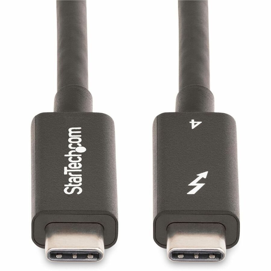 StarTech.com 6ft (2m) Active Thunderbolt 4 Cable, 40Gbps, 100W PD, 4K/8K Video, Intel-Certified, Compatible w/Thunderbolt 3/USB 3.2/DisplayPort — A40G2MB-TB4-CABLE