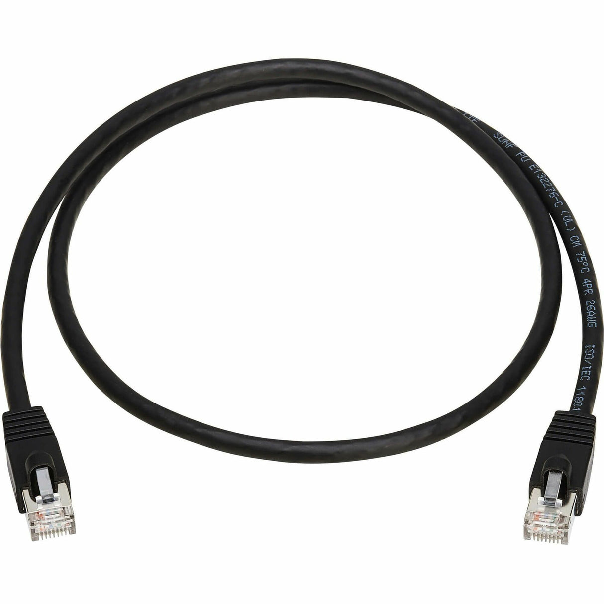 Eaton Tripp Lite Series Cat8 40G Snagless SSTP Ethernet Cable (RJ45 M/M), PoE, Black, 3 ft. (0.9 m) — N272-F03-BK