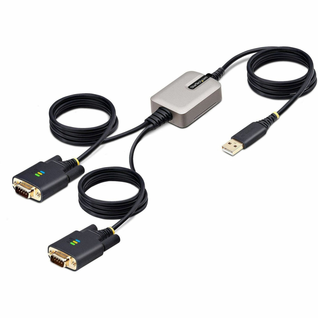 StarTech.com 13ft (4m) 2-Port USB to Serial Adapter Cable, COM Retention, FTDI, DB9 RS232, Changeable DB9 Screws/Nuts, Windows/macOS/Linux — 2P6FFC-USB-SERIAL