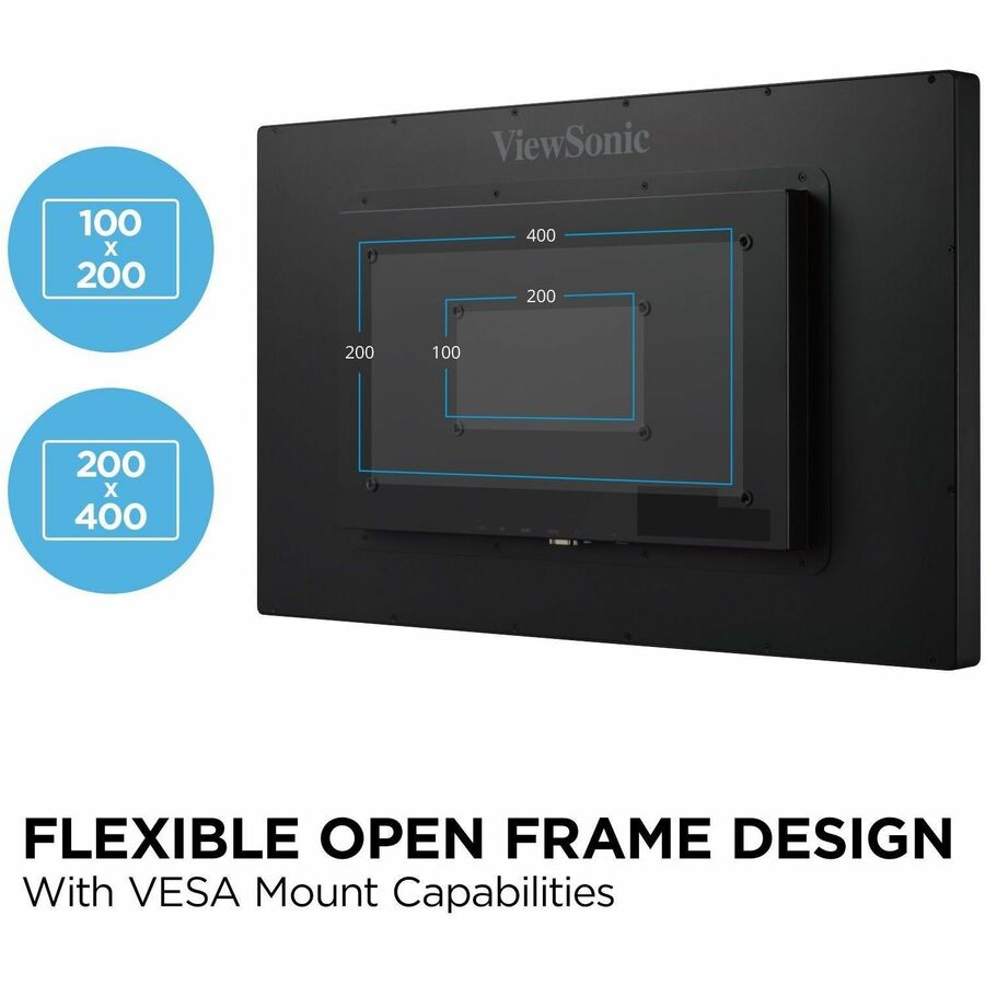 ViewSonic TD3207 - 1080p Touch Screen Monitor with 24/7 Operation, HDMI, DisplayPort, RS232 - 450 cd/m² - 32" — TD3207