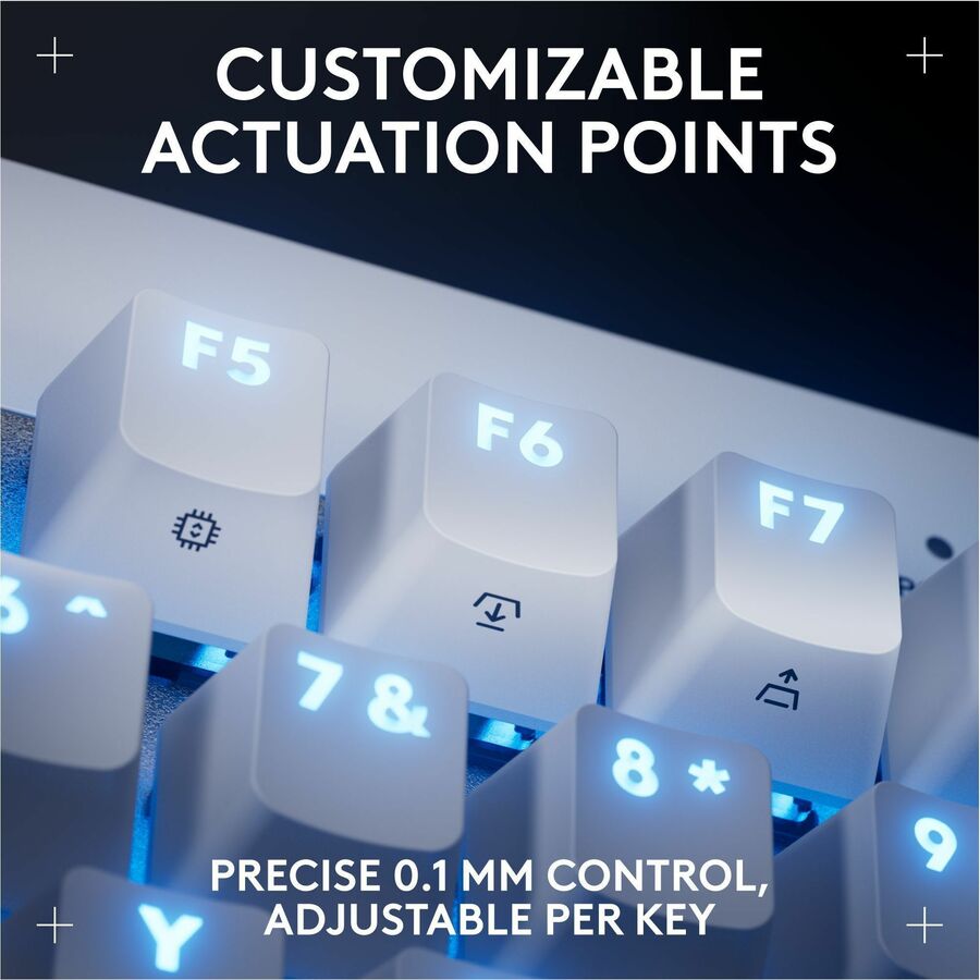 Logitech G PRO X TKL RAPID Tenkeyless Wired Gaming Keyboard With Magnetic Analog Switches, Rapid Trigger Mode, Adjustable Actuation, and Customizable RGB Lighting, Off-white — 920-013132