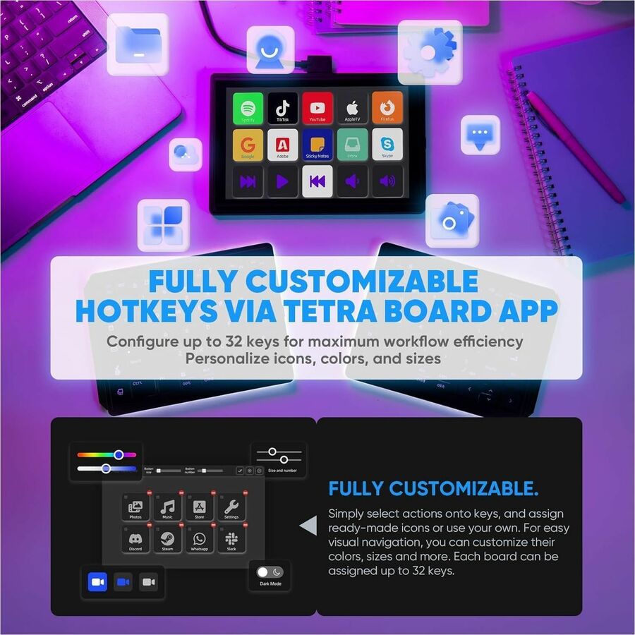 Mobile Pixels Tetra Keyboard — 109-1003P01