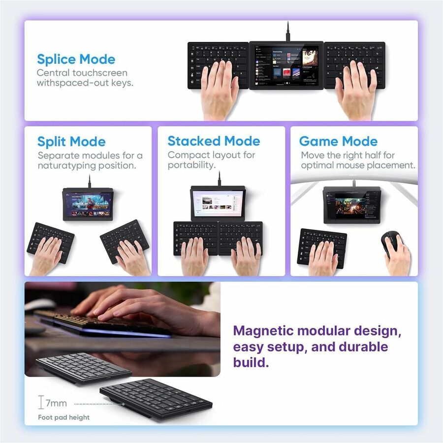 Mobile Pixels Tetra Keyboard — 109-1003P01