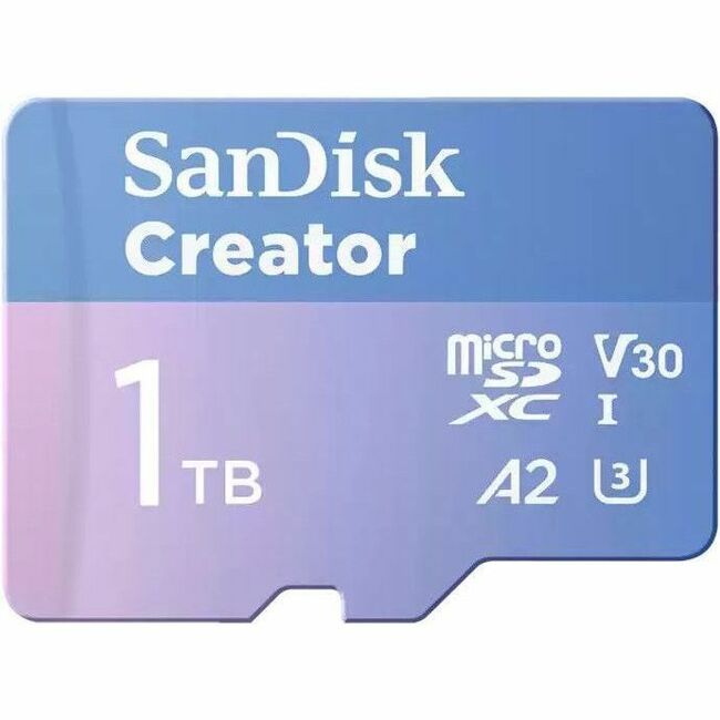 SanDisk Creator SDSQXAV-1T00-GN6MS 1 TB Class 10/UHS-I (U3) V30 microSDXC - 1 — SDSQXAV-1T00-GN6MS