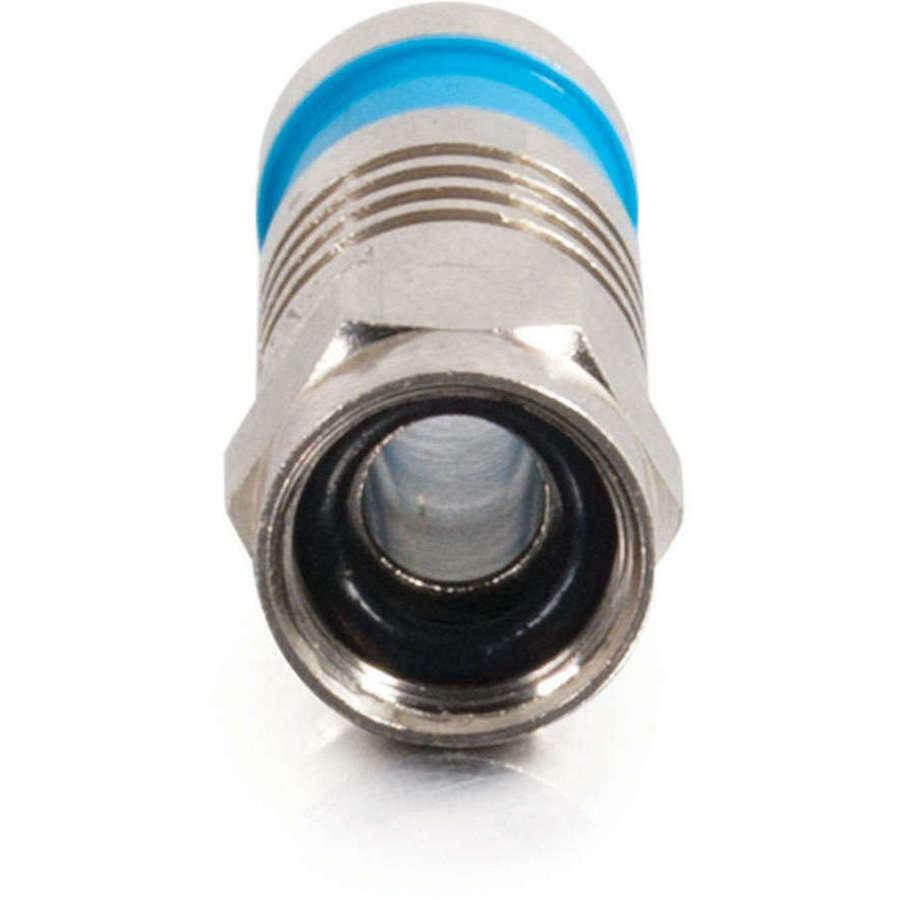 C2G RG6 Quad Compression F-Type Connector with O-Ring - 50pk — 41079