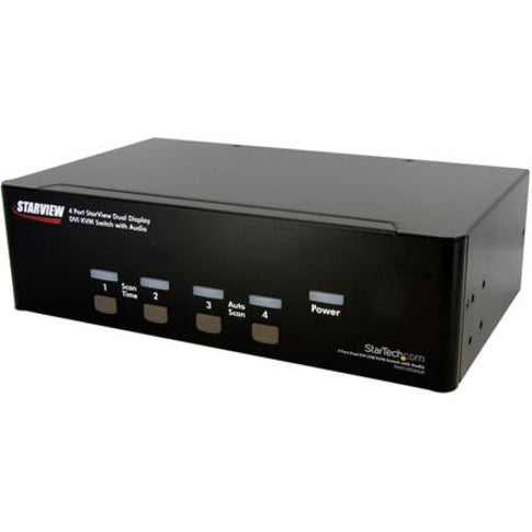 StarTech.com 4 Port Dual DVI USB KVM Switch w/ Audio & USB Hub — SV431DD2DUA