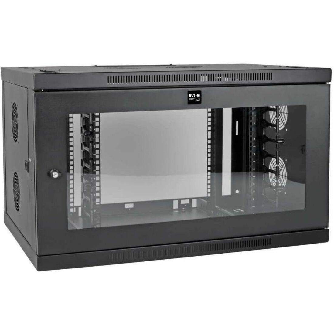 Eaton Tripp Lite Series SmartRack 9U Low-Profile Switch-Depth-Plus Wall-Mount Mini Rack Enclosure, Wide, Acrylic Window — SRW9UDPGVRT