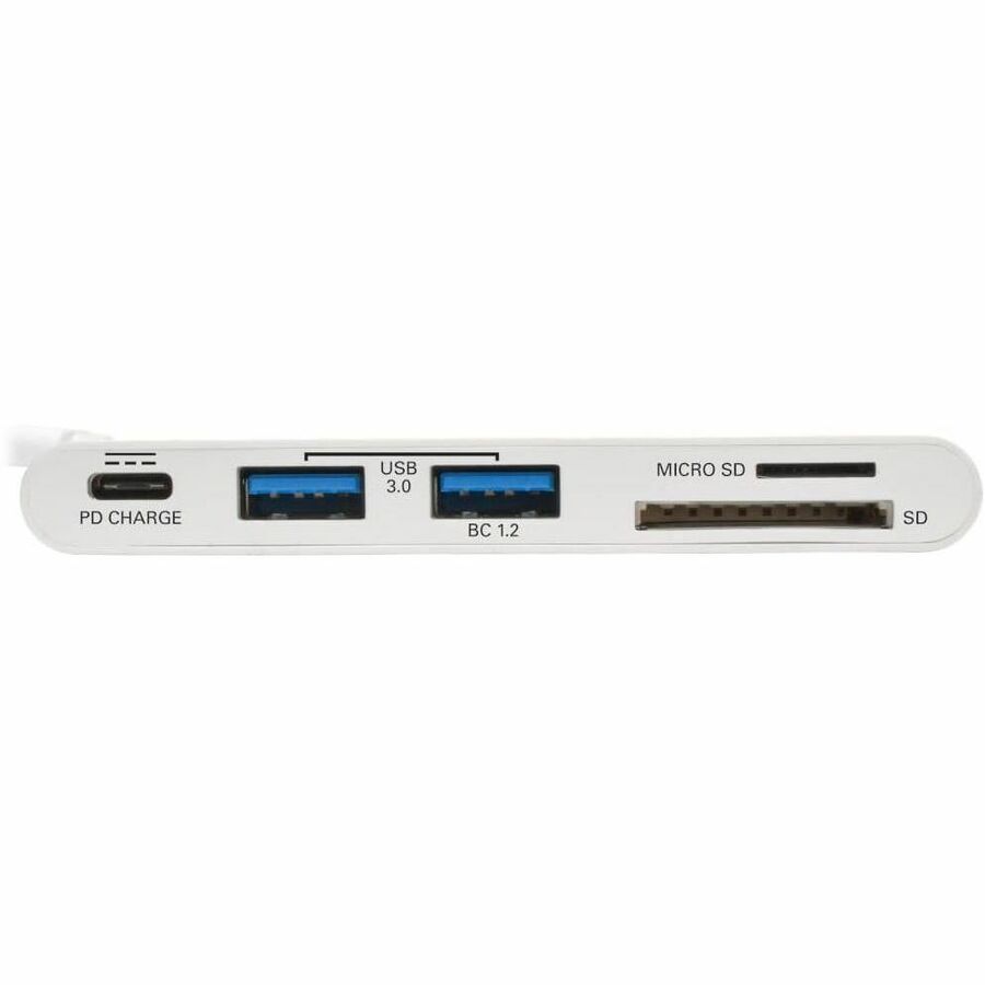 Eaton Tripp Lite Series USB-C Multiport Adapter, USB 3.x (5Gbps), USB-A/C Hub Ports, Card Reader and 60W PD Charging, White — U460-002-2AM-C