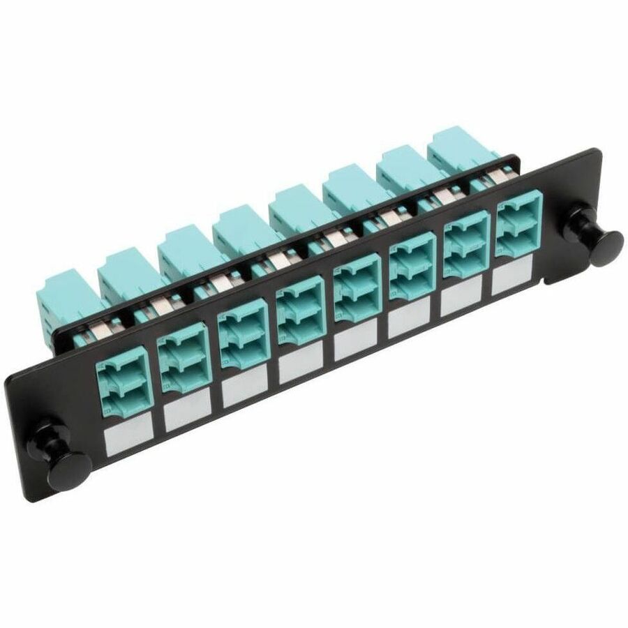 Eaton Tripp Lite Series High-Density Fiber Adapter Panel (MMF/SMF), 8 LC Duplex Connectors, Black — N492-08D-LC
