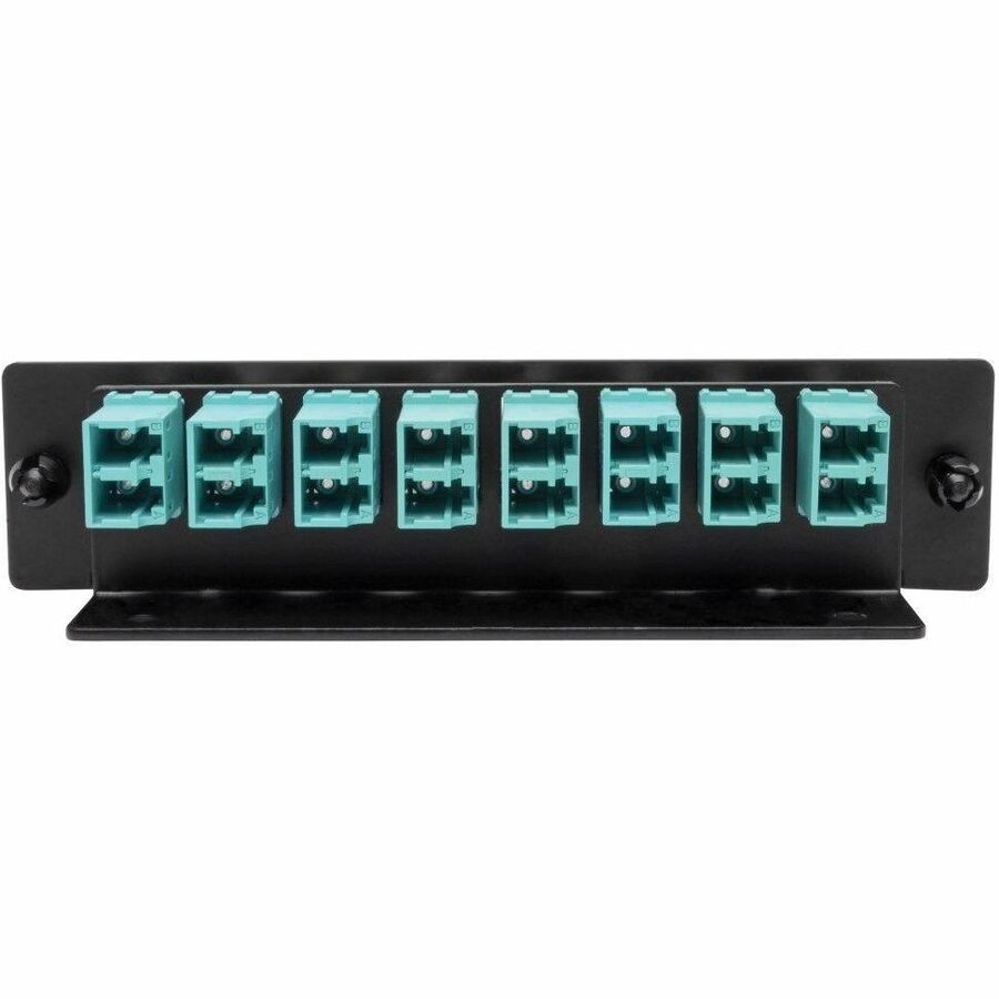 Eaton Tripp Lite Series High-Density Fiber Adapter Panel (MMF/SMF), 8 LC Duplex Connectors, Black — N492-08D-LC