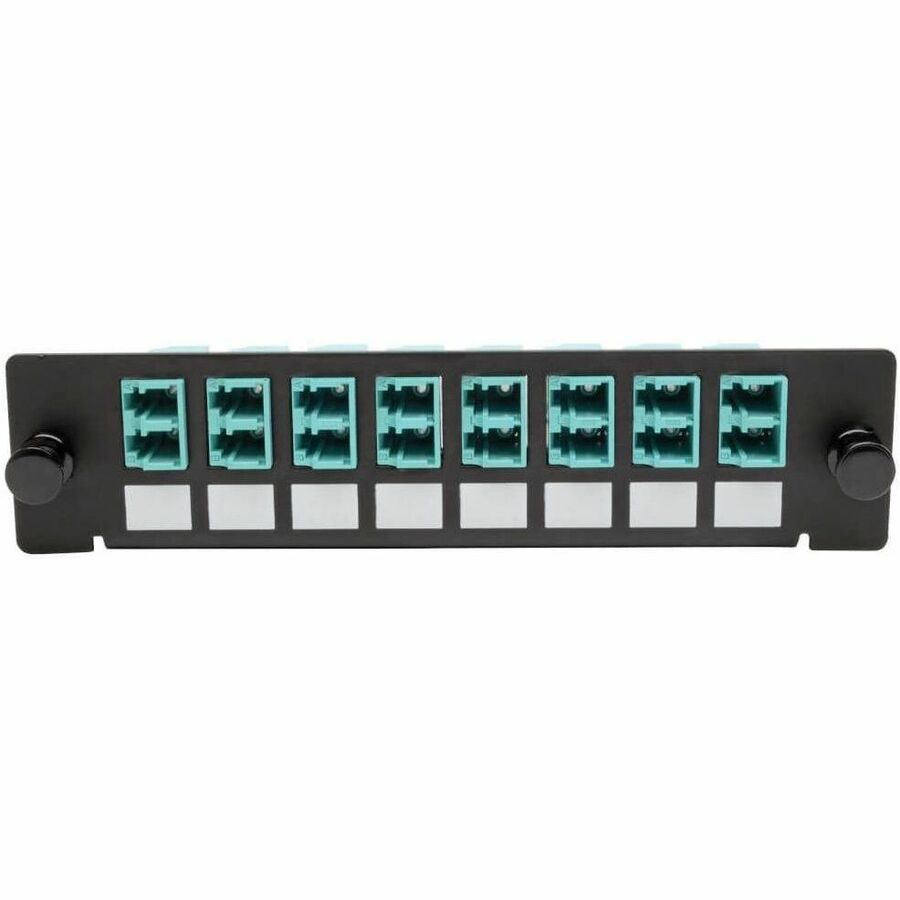 Eaton Tripp Lite Series High-Density Fiber Adapter Panel (MMF/SMF), 8 LC Duplex Connectors, Black — N492-08D-LC