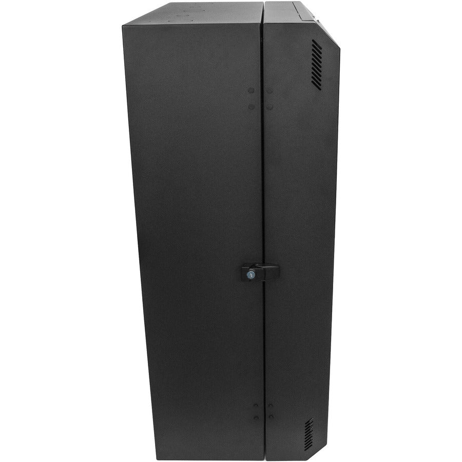 StarTech.com 8U 19" Vertical Wall Mount Server Rack Cabinet Enclosure - Low Profile (15") - 30" Deep Locking w/2U for Network IT Equipment — RK830WALVS