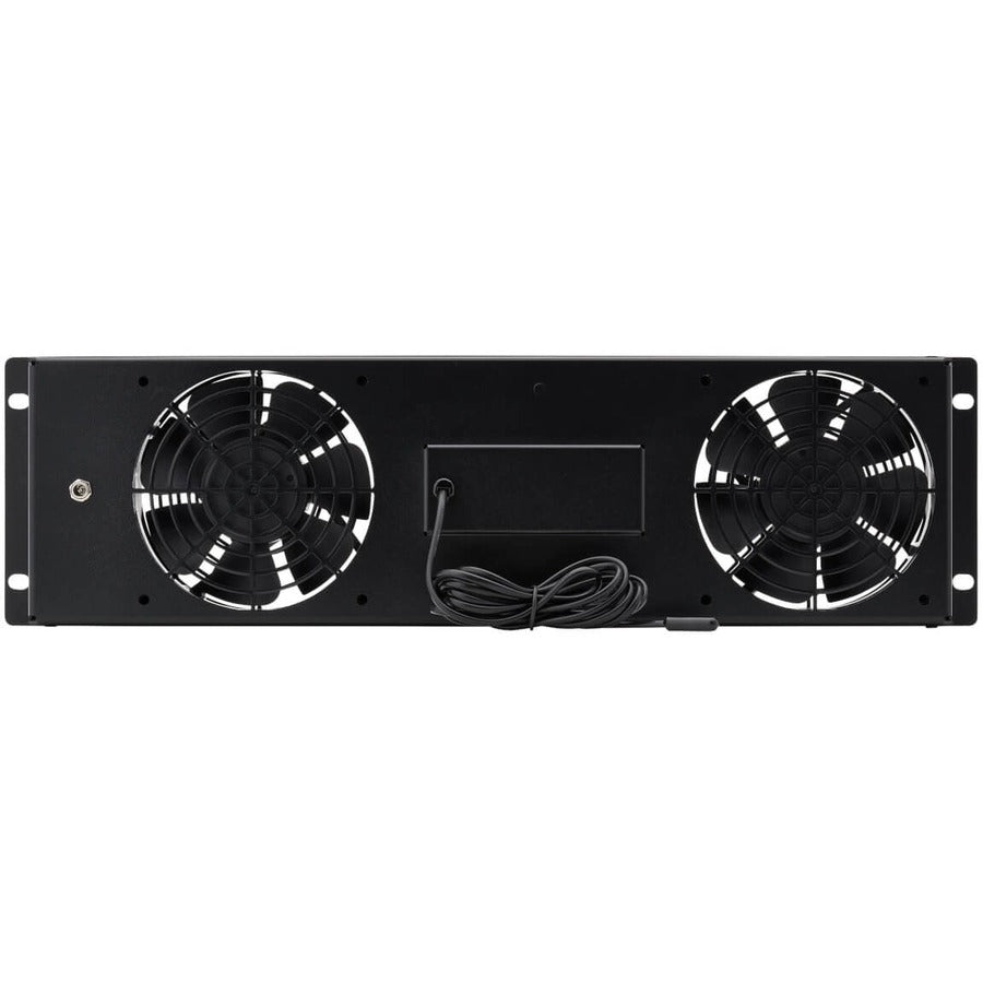 Eaton Tripp Lite Series 3U Digital Temperature Sensor with 2 12VDC High-Performance Fans, Blanking Panel, LCD — SRFAN3UTEMP