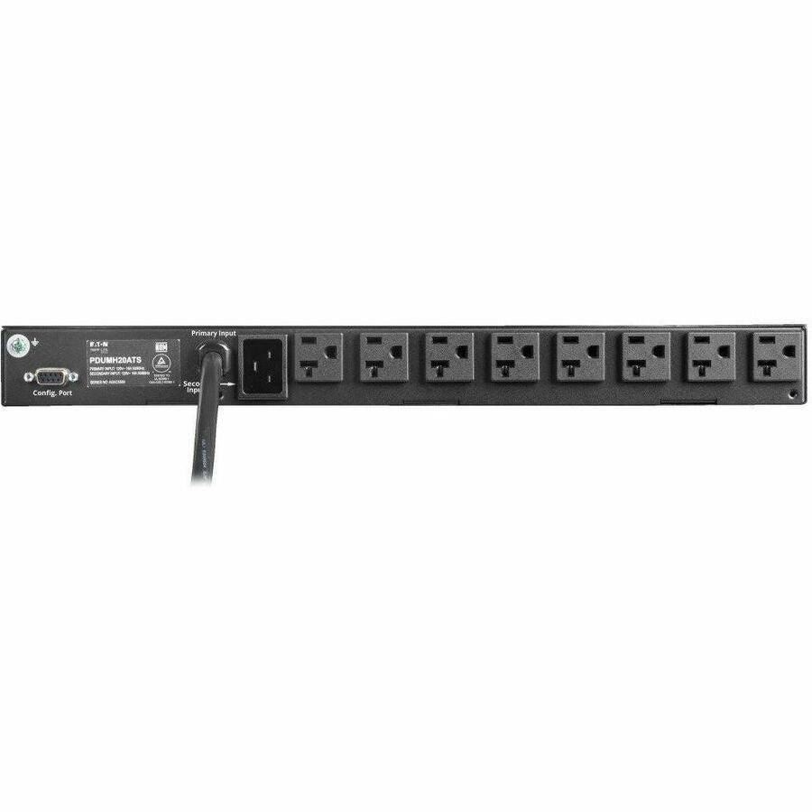 Eaton Tripp Lite Series 1.92kW 120V Single-Phase ATS/Local Metered PDU - 16 5-15/20R Outlets, Dual L5-20P/5-20P Inputs, 12 ft. Cords, 1U, TAA — PDUMH20ATS