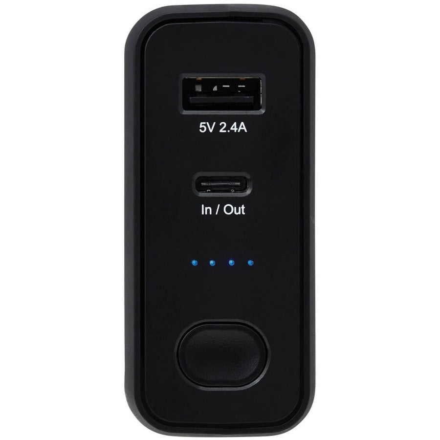 Eaton Tripp Lite Series Portable 5000mAh 2-Port Mobile Power Bank and USB Battery Wall Charger Combo - Direct Plug, Black — UPBW-05K0-1A1C