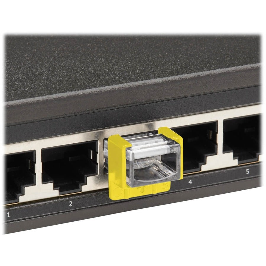 Eaton Tripp Lite Series Universal RJ45 Locking Inserts, Yellow, 10 Pack — N2LPLUG-010-YW