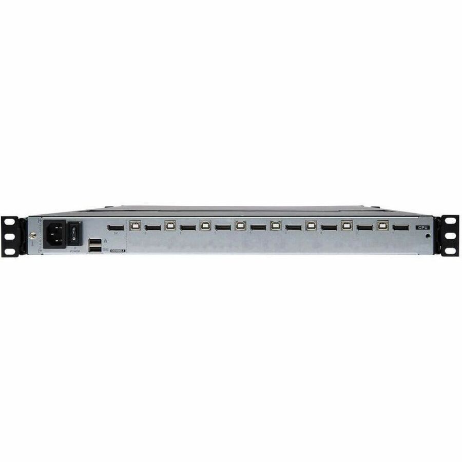 Eaton Tripp Lite Series 8-Port NetDirector DisplayPort KVM Switch Console with 17 in. LCD, Dual Rail, 1U Rack-Mount, TAA — B030-DP08-17D