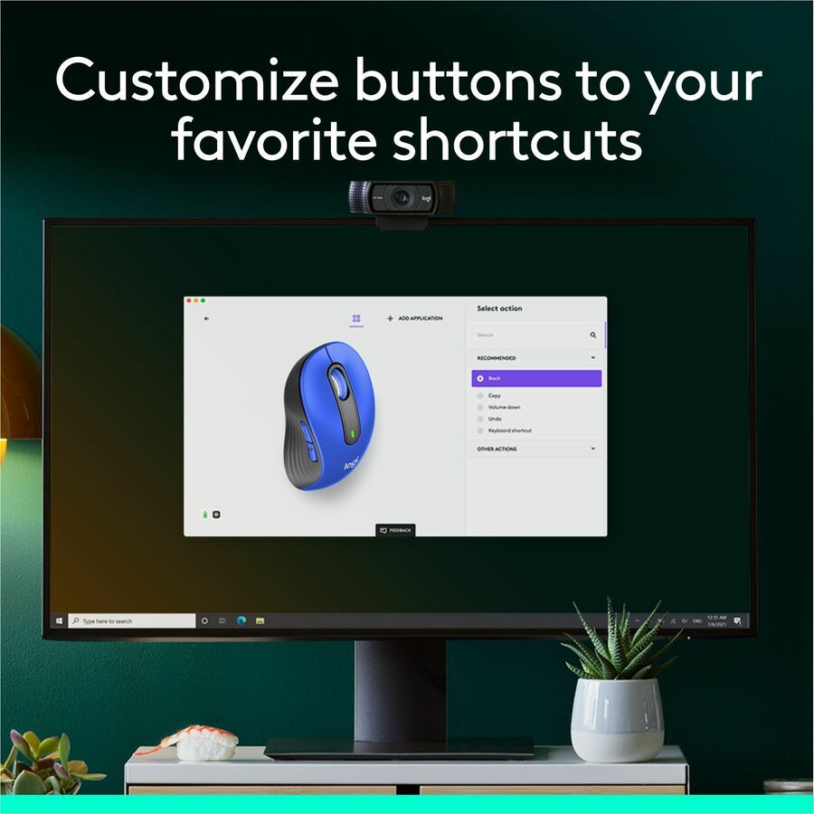 Logitech Signature M650 L Full Size Wireless Mouse - For Large Sized Hands, 2-Year Battery, Silent Clicks, Blue — 910-006232