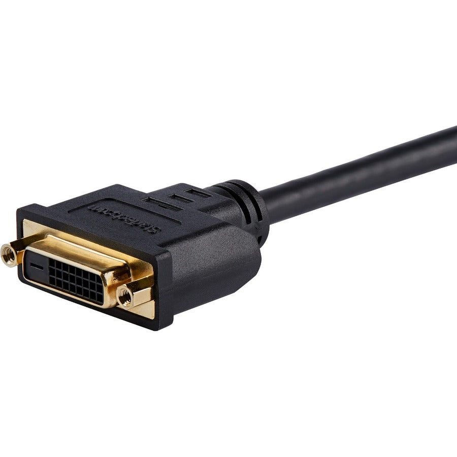 StarTech.com 8in (20cm) HDMI to DVI Adapter, DVI-D to HDMI (1920x1200p), 10 Pack, HDMI Male to DVI-D Female Cable, HDMI to DVI Cord, Black — HDDVIMF8IN10PK