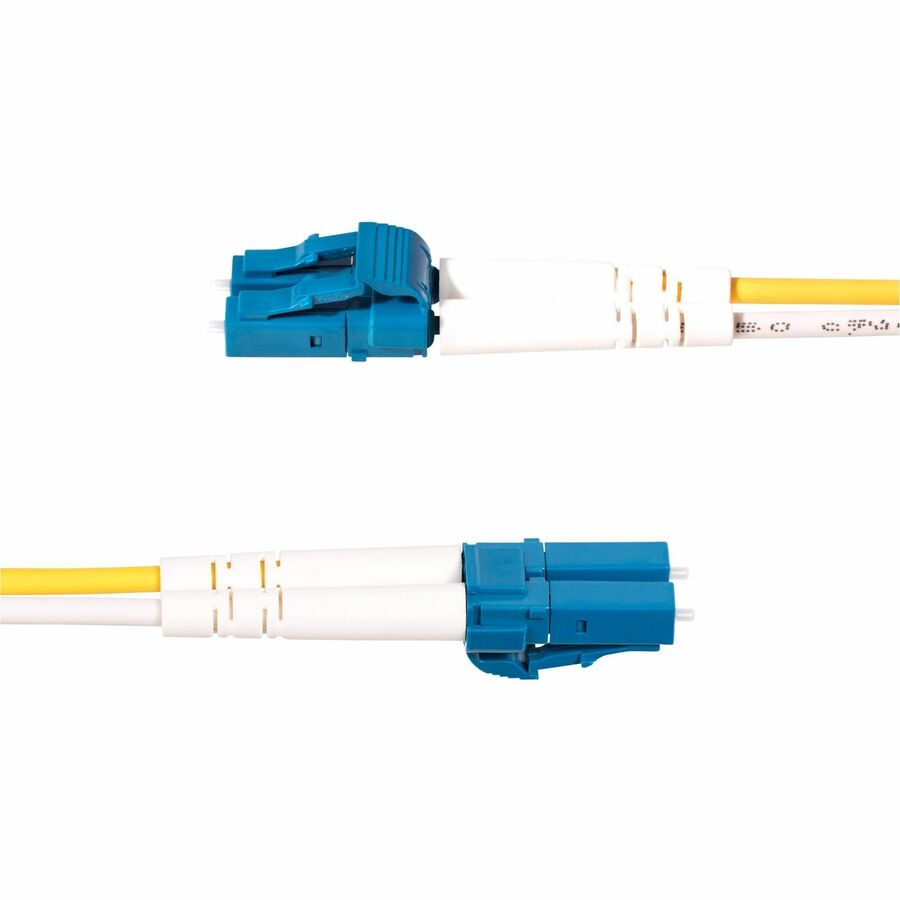 StarTech.com 2m (6.6ft) LC to SC (UPC) OS2 Single Mode Duplex Fiber Optic Cable, 9/125, 100G, Low Insertion Loss, LSZH Fiber Jumper Cord — SMLCSC-OS2-2M