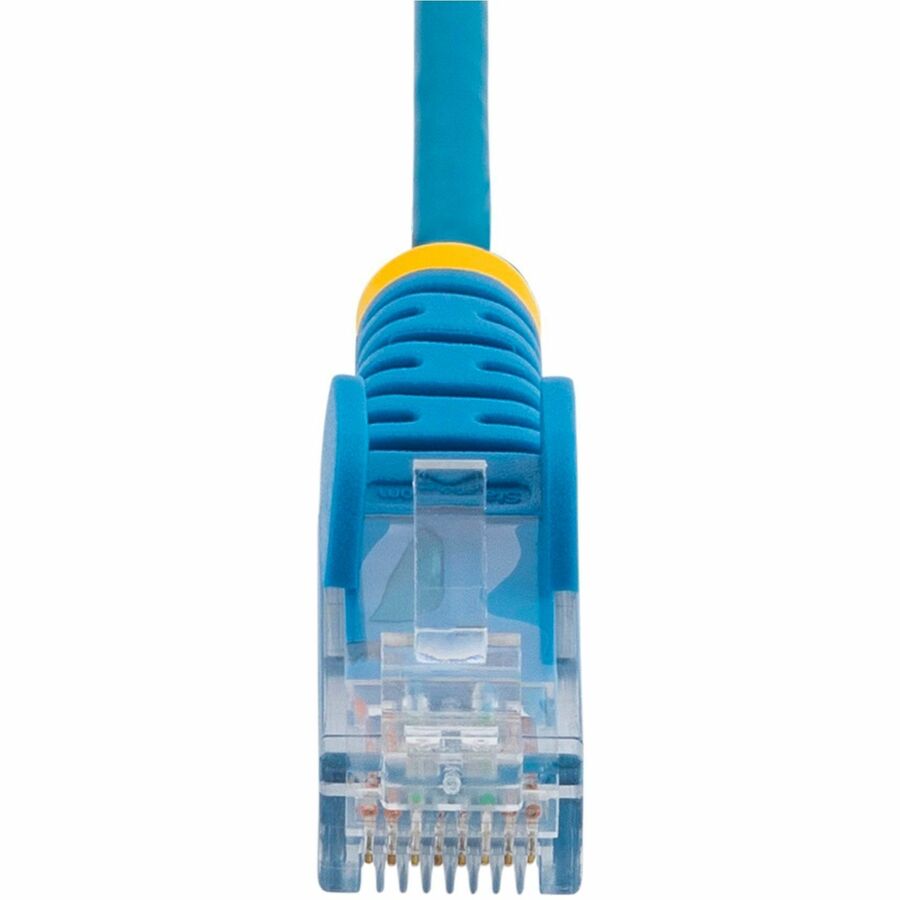 StarTech.com 25ft Blue Slim CAT6 Ethernet Cable, Slim Snagless RJ45, UTP, LSZH, 28AWG Bare Copper, Slim Network Patch Cord, Fluke Tested — N6PAT25BLS