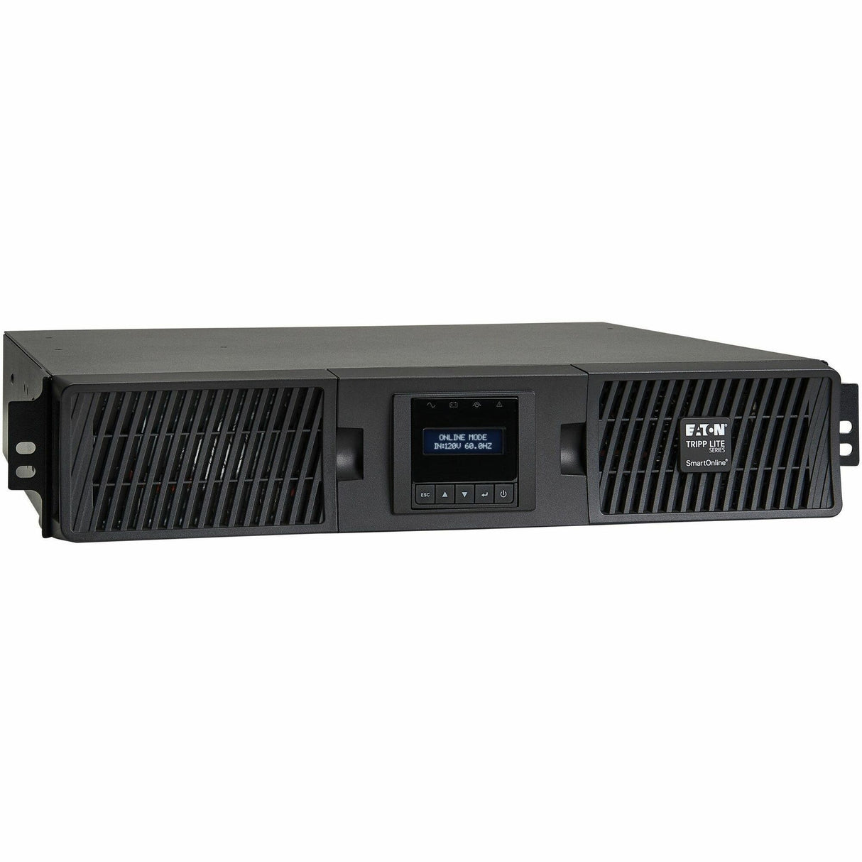 Eaton Tripp Lite Series SmartOnline 3000VA 2700W 120V Double-Conversion Sine Wave UPS - 7 Outlets, Extended Run, Network Card Option, LCD, USB, DB9, 2U Rack/Tower, TAA — SU3000RTXLCD2UTAA