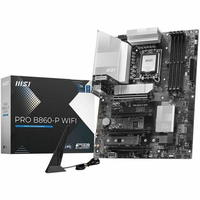 MSI Pro PRO B860-P WIFI Gaming Desktop Motherboard - Intel B860 Chipset - Socket LGA-1851 - ATX — B860PWIFI