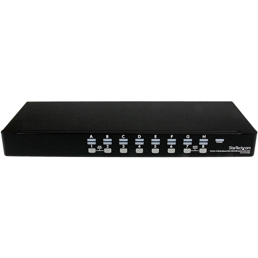 StarTech.com 16 Port 1U Rackmount USB KVM Switch with OSD — SV1631DUSBU