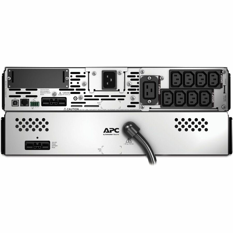 APC Smart-UPS X, Line Interactive, 3kVA, Rack/tower convertible 2U, 208V-230V, 8x C13+1x C19 IEC, SmartSlot, Extended runtime — SMX3000RMHV2U