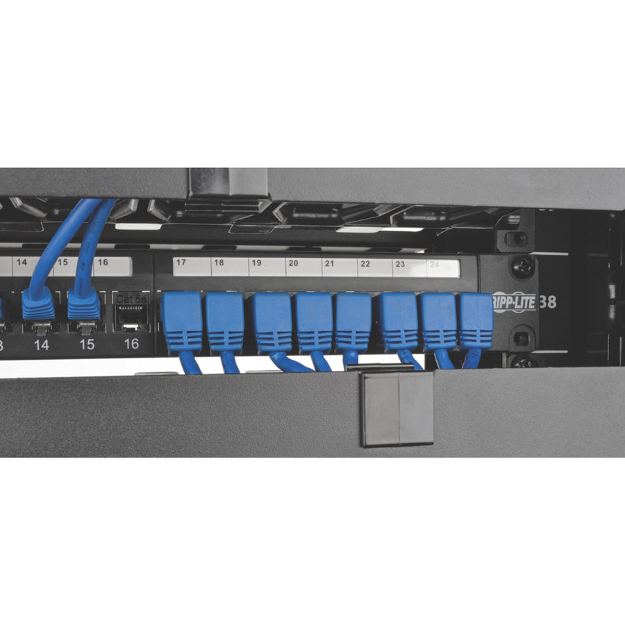 Eaton Tripp Lite Series Down-Angle Cat6 Gigabit Molded UTP Ethernet Cable (RJ45 Right-Angle Down M to RJ45 M), Blue, 5 ft. (1.52 m) — N204-005-BL-DN