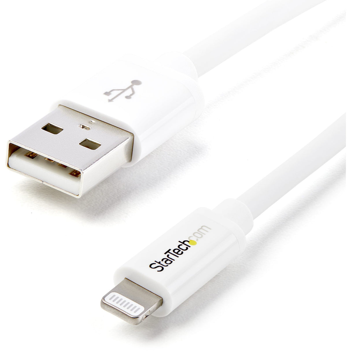 StarTech.com 2m (6ft) Long White Apple�® 8-pin Lightning Connector to USB Cable for iPhone / iPod / iPad — USBLT2MW